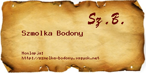 Szmolka Bodony névjegykártya